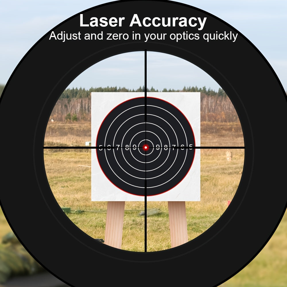 Red Laser Bore Sighter Multi-Caliber Firearm Sight Alignment Tool for 9mm 223rem 308win 45ACP 7.62 40SW 30-06 38SPL 12GA 44Mag 6.5mm, Copper Alloy Barrel Mount, 3 Battery Sets Included – Rifle Pistol Shotgun Accessory
