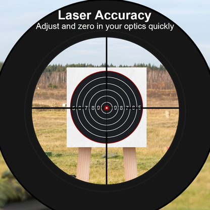Red Laser Bore Sighter Multi-Caliber Firearm Sight Alignment Tool for 9mm 223rem 308win 45ACP 7.62 40SW 30-06 38SPL 12GA 44Mag 6.5mm, Copper Alloy Barrel Mount, 3 Battery Sets Included – Rifle Pistol Shotgun Accessory