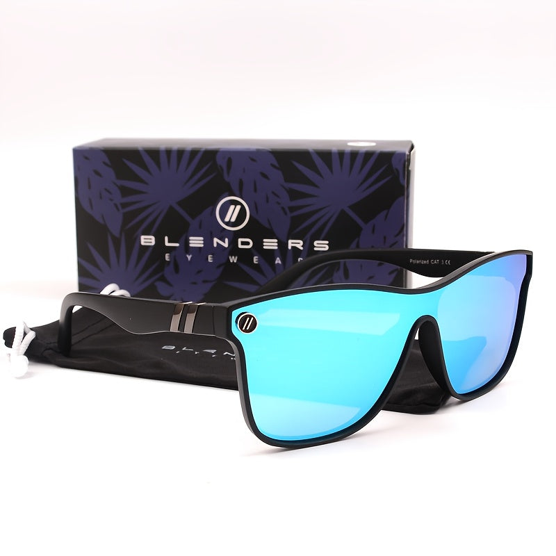 Polarized Sunglasses for Men & Women - Conjoined Mirror Lenses Vintage Square Fashion Eyewear, UV400 Protection, Retro Stylish Shades for Outdoor Driving Travel & Daily Wear