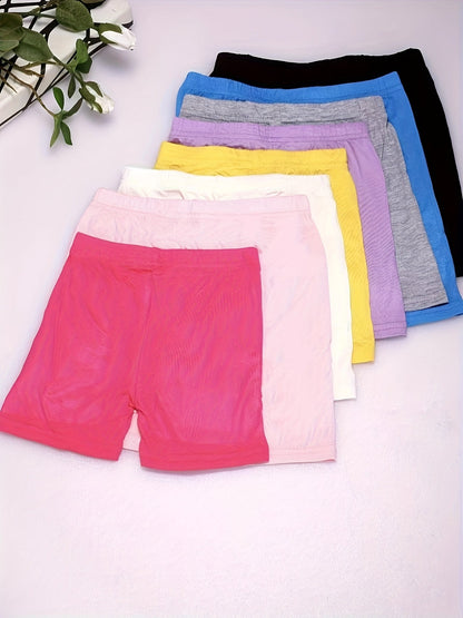 Girls Bike Shorts 6-Pack Soft Modal Cartwheel Shorts for Toddlers Kids – Under Dress Dance Biker Shorts Multicolor for Outdoor Play Ages 2-10