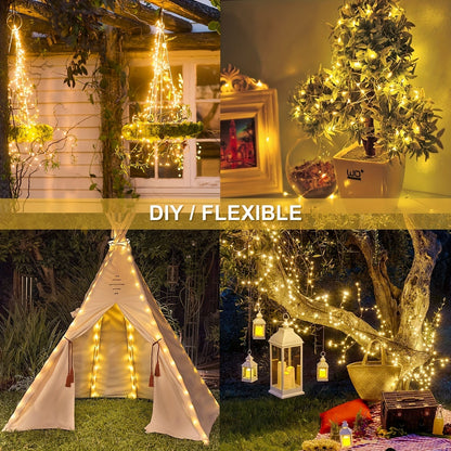30-Pack LED Fairy Lights Battery Operated with Silver Wire – 6.5ft 20 LED Firefly Starry String Lights, Batteries Included, Perfect for DIY Wedding, Bedroom, Party, Patio, Christmas & Valentine's Day Decor
