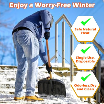 Hand & Body Warmers Air-Activated Up to 10 Hours Heat Ultra Thin Odorless Safe Warmers for Hands Body Toes – Bulk Packs 10 to 280 Count for Camping Hiking Outdoor Winter