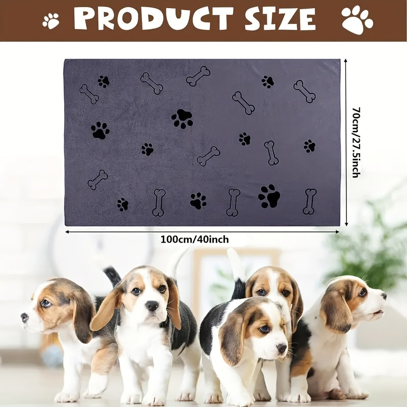 Large Pet Bath Towel for Dogs & Cats, 40x24 Inch Super Absorbent Quick Dry Microfiber Dog Towel, Soft Drying Blanket for Bathing, Grooming & Beach – Pet Supplies Gift
