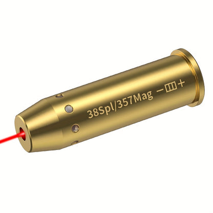 Red Laser Bore Sighter Multi-Caliber Firearm Sight Alignment Tool for 9mm 223rem 308win 45ACP 7.62 40SW 30-06 38SPL 12GA 44Mag 6.5mm, Copper Alloy Barrel Mount, 3 Battery Sets Included – Rifle Pistol Shotgun Accessory