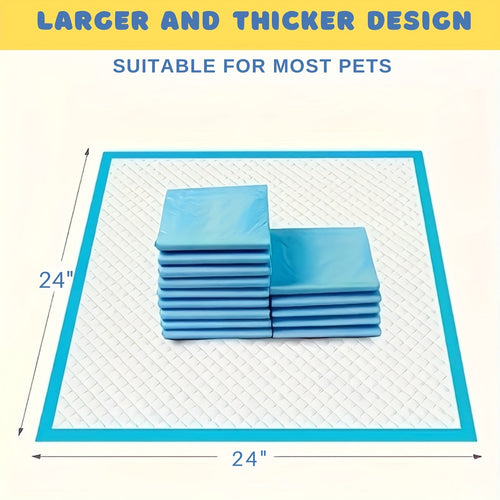Ultra Absorbent Dog Potty Pads – 300% Thicker Mess-Proof Backing, 28"x34" & 24"x24" Sizes, 50-200 Pads Bulk Pack, for Home Travel & Camping, Ideal for Active Dogs & Puppies