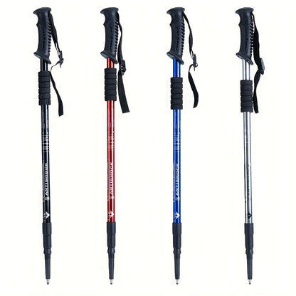 Foldable Aluminum Alloy Hiking Stick Adjustable Trekking Pole with Quick-Lock for Men & Women – Lightweight, Collapsible Walking Stick for Hiking, Backpacking & Trail Walking Outdoor Accessories