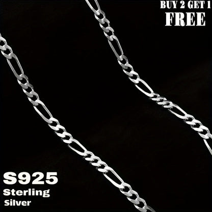 925 Sterling Silver Figaro Chain Necklace – 6mm Wide, 18 to 24 Inch, Unisex Men & Women, Includes Gift Box – Classic Silver Chain for Everyday Wear & Gifting