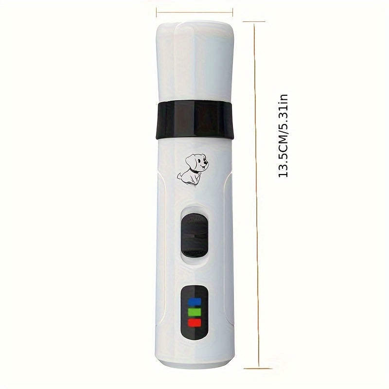 Electric Dog Nail Grinder Quiet Painless USB Rechargeable LED Screen Pet Grooming Tool