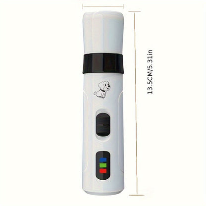 Electric Dog Nail Grinder Quiet Painless USB Rechargeable LED Screen Pet Grooming Tool