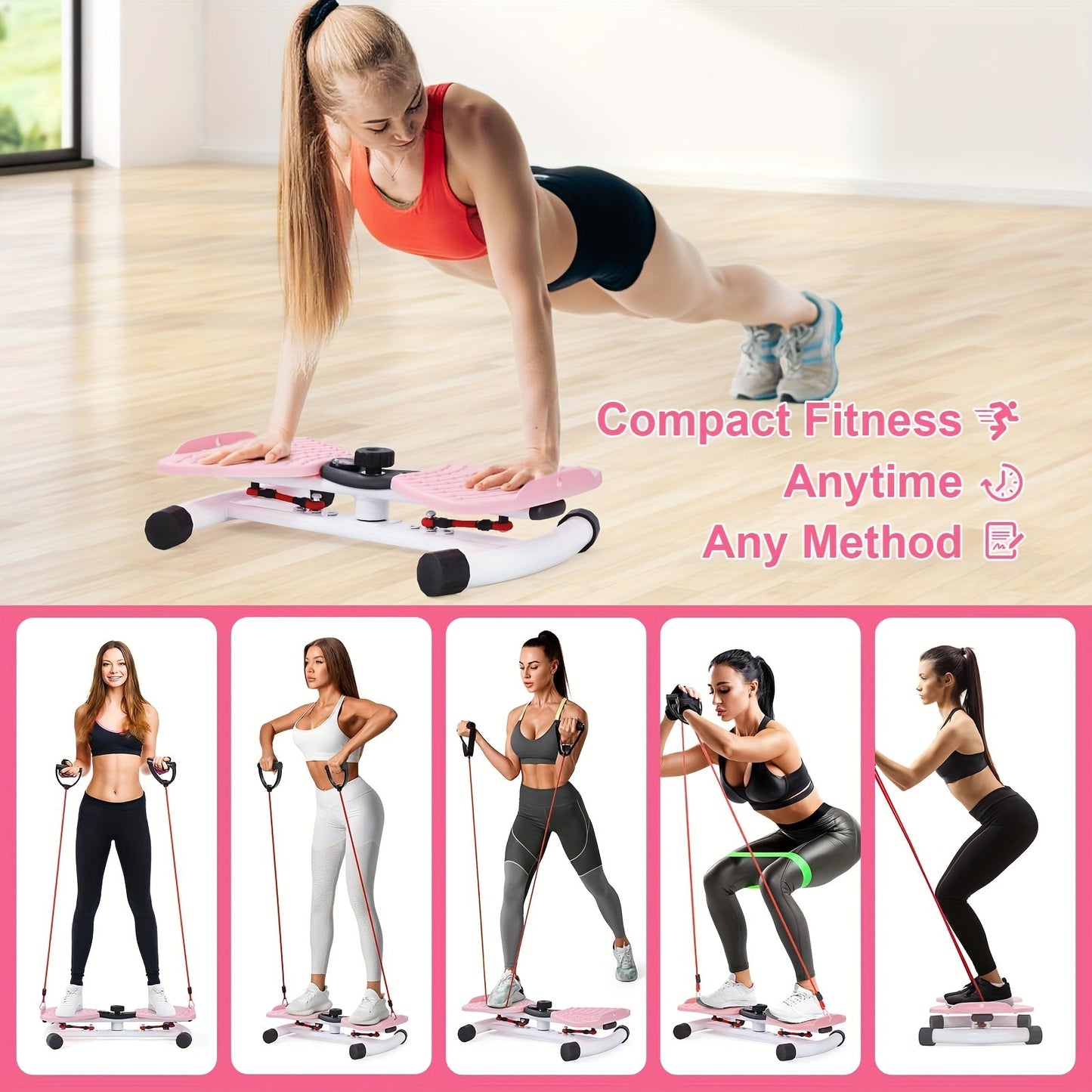 Waist Twisting Machine Ab Twister Board – 360° Noiseless Waist Twister Disc for Home Gym, 360 LBS Capacity, Digital Display Tracks Time, Reps & Calories, Includes Figure-8 Resistance Band