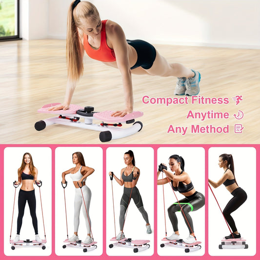 Waist Twisting Machine Ab Twister Board – 360° Noiseless Waist Twister Disc for Home Gym, 360 LBS Capacity, Digital Display Tracks Time, Reps & Calories, Includes Figure-8 Resistance Band