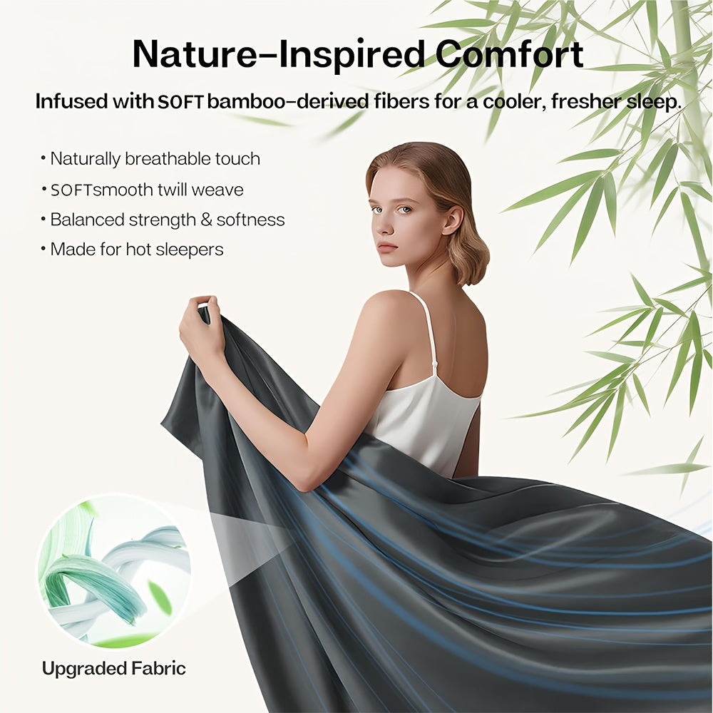 Cooling Bed Sheets Set Queen Size 6 Piece, Ultra Soft Breathable Sheets for Hot Sleepers, 17-Inch Deep Pocket Double Stitching Wrinkle-Free, Microfiber Bedding Set for Home Bedroom Christmas Gift