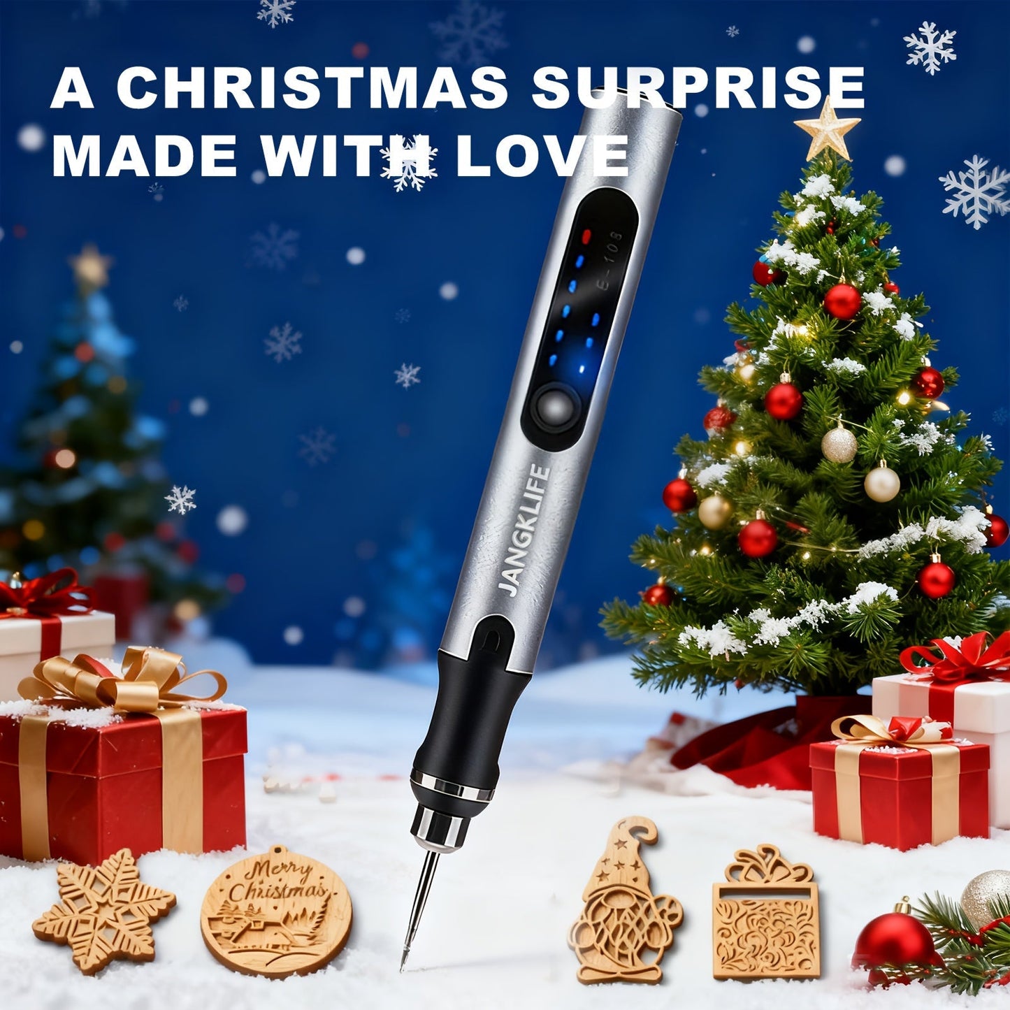 Cordless Rotary Tool Rechargeable Engraving Pen Adjustable Speed Electric Carving Pen for Wood Engraving Sanding Polishing Etching Grinding Cutting DIY Crafts Portable Handheld Hobby Tool