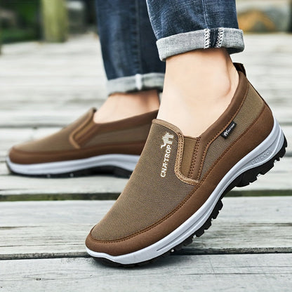 Men's Casual Walking Shoes - Lightweight Comfortable Everyday Sneakers with Cushioned Support for Walking, Travel and Daily Wear, Available in Grey, Black, Brown and Navy, Sizes US 7.5 to 12.5