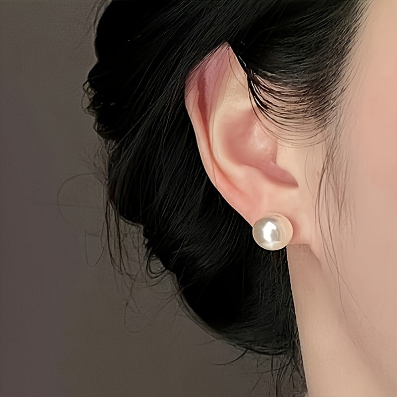 925 Sterling Silver Freshwater Pearl Stud Earrings for Women – 2 Pairs 7mm Hypoallergenic Classic Pearl Earrings, Elegant Jewelry Gift for Valentine’s Day Mother’s Day Birthday Anniversary
