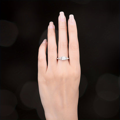 Princess Cut CZ Engagement Ring 925 Sterling Silver Platinum Plated – Cubic Zirconia Bridal Band Women Sizes 4-12, Silver Yellow Rose Gold, Wedding Promise Ring Gift Box