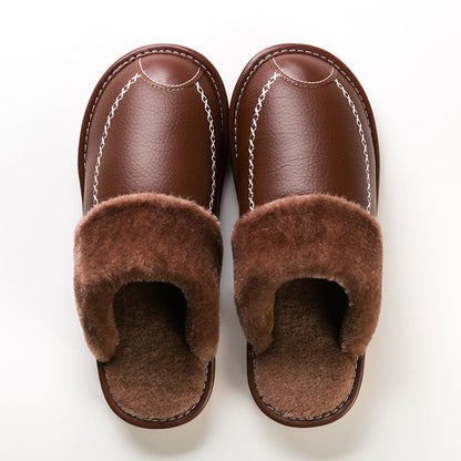 Men's Slip-On Indoor Slippers with Soft PU Sole – Warm Non-Slip House Shoes for Winter, Lightweight Comfort Home Slippers in Multiple Colors, Sizes US 3.5–13
