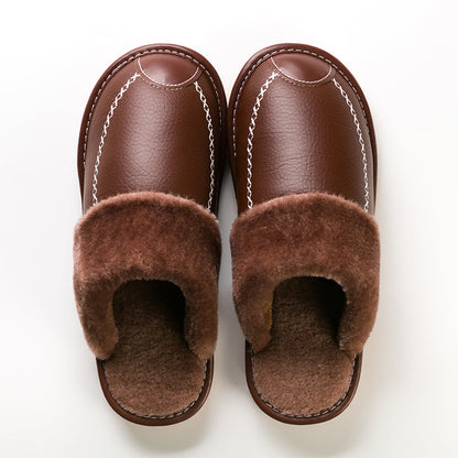 Men's Slip-On Indoor Slippers with Soft PU Sole – Warm Non-Slip House Shoes for Winter, Lightweight Comfort Home Slippers in Multiple Colors, Sizes US 3.5–13