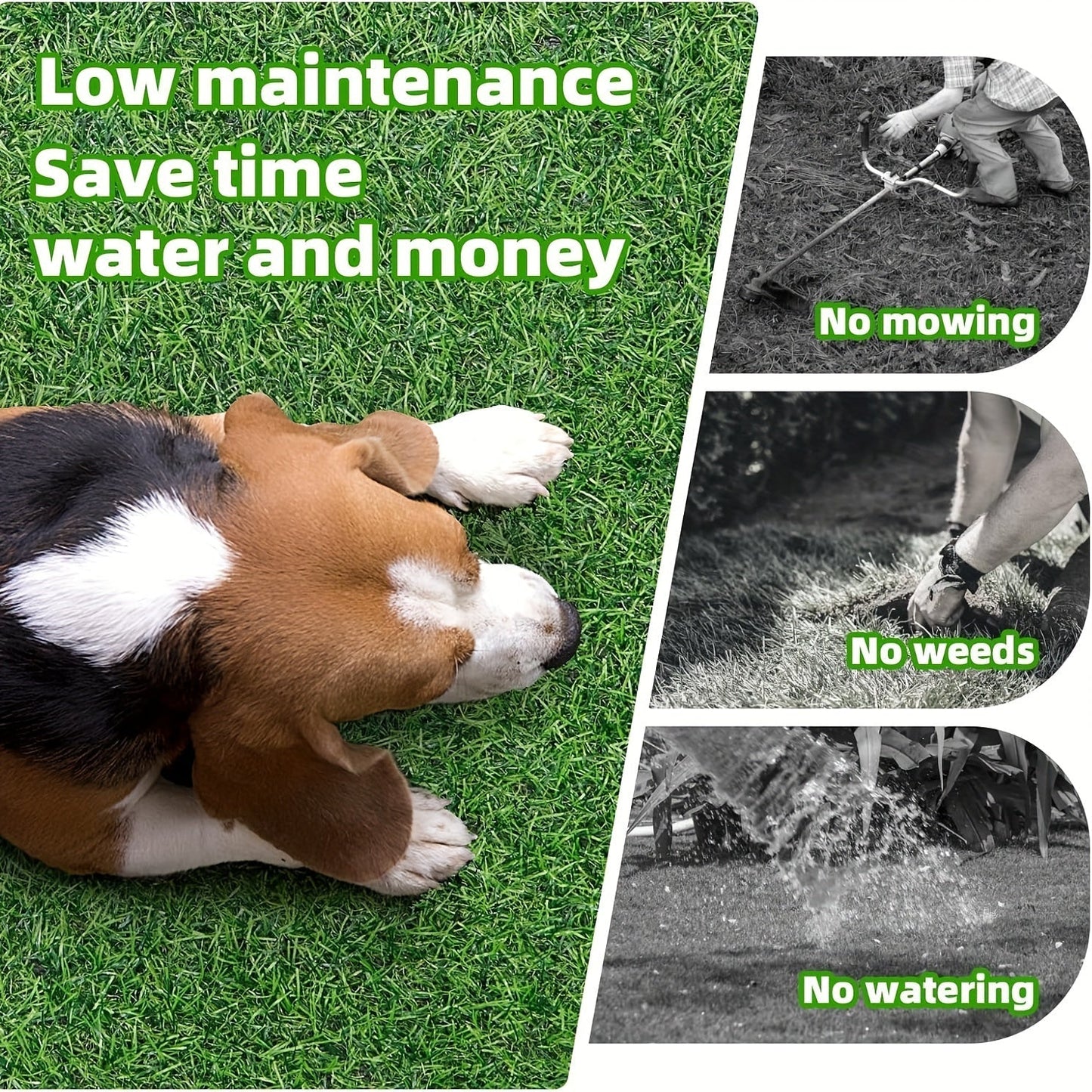 Artificial Grass Dog Potty Pad – Reusable Pee Pad for Dogs Indoor & Outdoor Potty Training, Soft Drainage Turf Mat for Puppies, Small & Large Dogs, Multiple Sizes Available