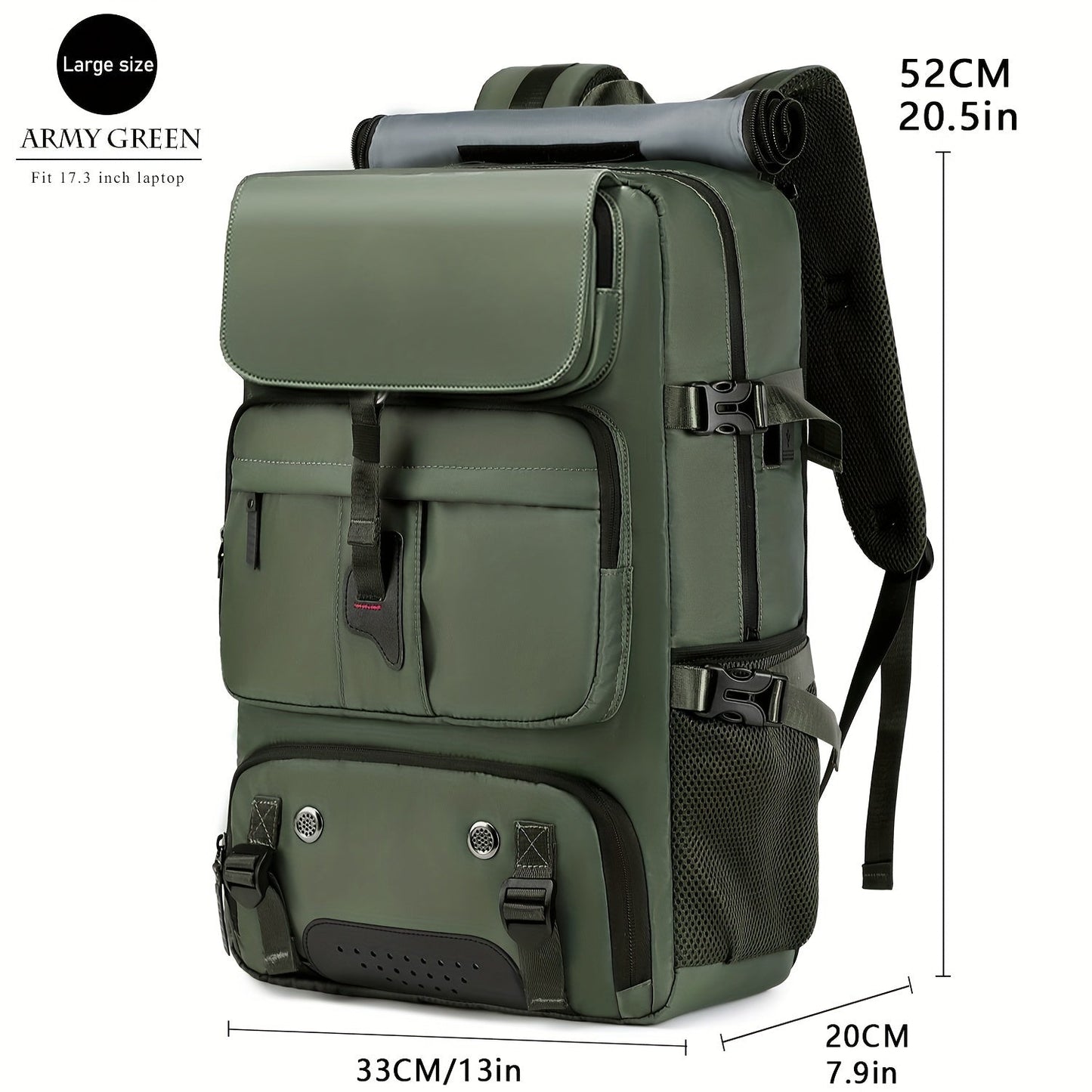 Large Laptop Backpack with Shoe Compartment – Multi-Functional Travel Backpack for Men & Women, Business, College & Carry-On Bag with USB Charging Port, Waterproof, Fits 15.6" Laptop
