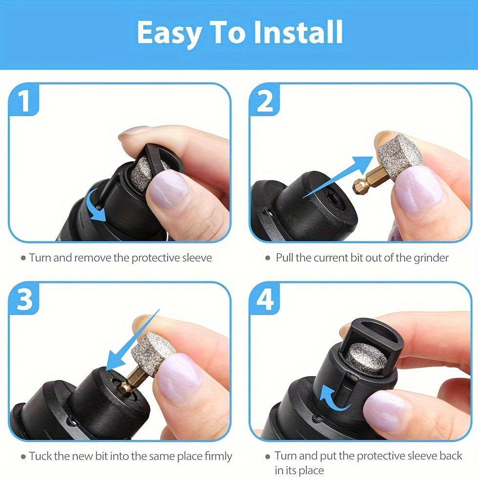 Electric Dog Nail Grinder Quiet Painless USB Rechargeable LED Screen Pet Grooming Tool