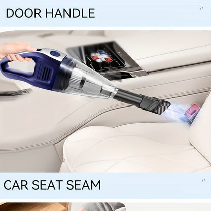 Cordless Handheld Vacuum Cleaner 5000Pa Strong Suction USB Rechargeable Portable Wireless Vacuum for Car Interior, Home, Office & Pet Hair – 40dB Low Noise, 2000mAh Battery, One-Click Dust Empty