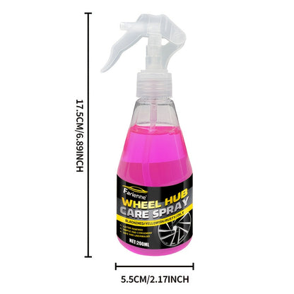 Wheel Cleaner & Iron Remover Spray 6.76oz – Brake Dust Remover, Restores Shine, Rust & Corrosion Protection, Safe for Alloy Chrome Painted Steel Wheels, Easy Trigger Spray Car Detailing