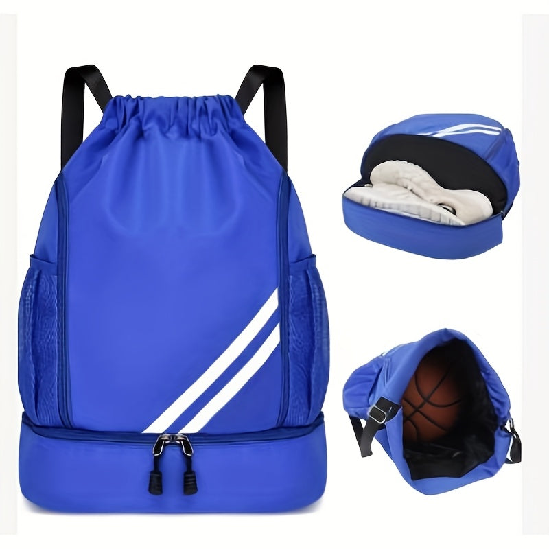 Lightweight Sports Drawstring Backpack for Men & Women | Gym Bag for Basketball Yoga Fitness | Spacious Polyester Shoulder Bag with Drawstring Closure & Inner Pouch | 6 Colors