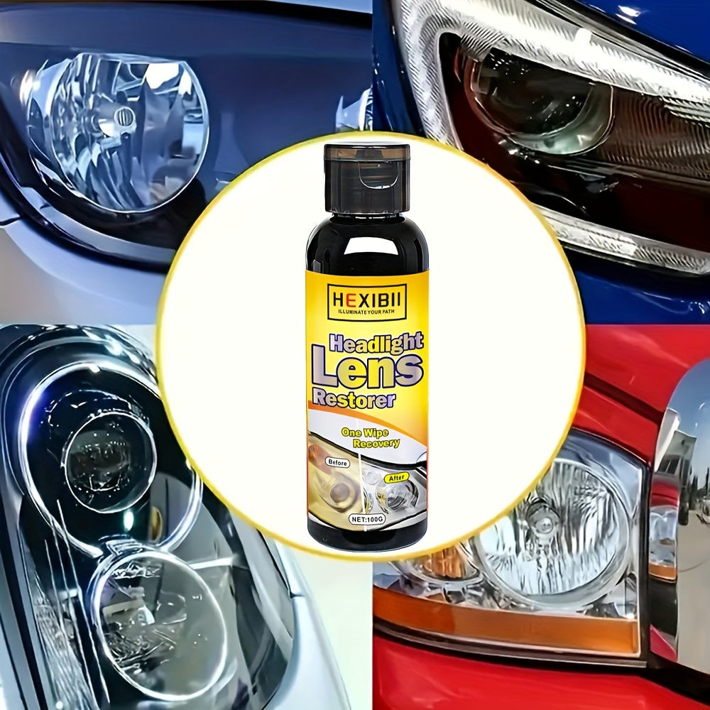 Car Headlight Restoration Fluid 100ml – Crystal Plating Coating Agent for Oxidation, Yellowing, Scratches & Blurring – Headlight Refurbishment & Enhancement Solution – Velora