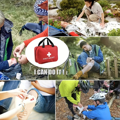 Outdoor First Aid Kit 22-Piece Emergency Survival Medical Pack for Camping Hiking Hunting Travel Backpacking – Portable Waterproof Bag with Essential Gear
