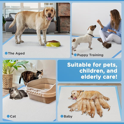Dog Pee Pads XXXXL Extra Large 8-Layer Super Absorbent Leakproof Disposable Puppy Training Pads – 40/60/80/120 Count – For Dogs, Cats, Rabbits & Post-Surgery Use – Velora