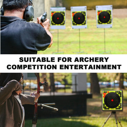 Shooting Target Stickers 50 Pack 8 Inch Self-Adhesive High Visibility Paper Targets for Pistol Rifle Airsoft Dart Gun Shooting Practice Range Training Tactical Gear Hunting Indoor Outdoor