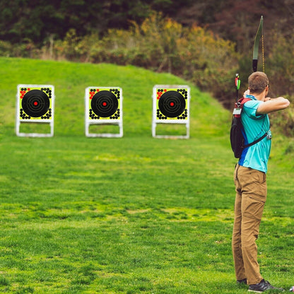Shooting Target Stickers 50 Pack 8 Inch Self-Adhesive High Visibility Paper Targets for Pistol Rifle Airsoft Dart Gun Shooting Practice Range Training Tactical Gear Hunting Indoor Outdoor