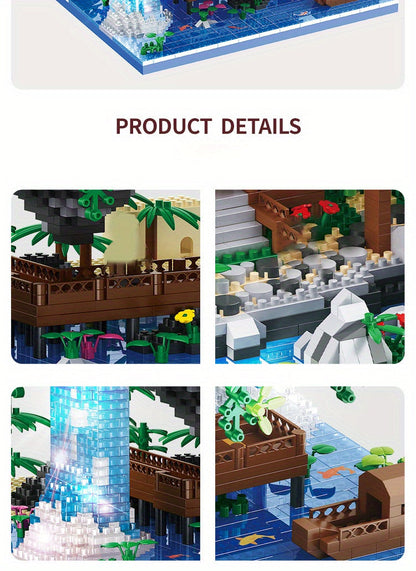 3320 Piece Micro Building Blocks Bonsai Tree Set Chinese Architecture Peach Blossom Cherry Blossom Collectible Model Kit for Adults Teens Home Decor Display Gift