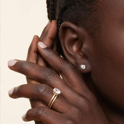 925 Sterling Silver Moissanite Spiral Earrings for Women & Men – Brilliant Lab Diamond Swirl Stud Earrings, Elegant Unisex Jewelry Gift in Gold & Silver, Round & Heart Shapes, 3MM to 6MM
