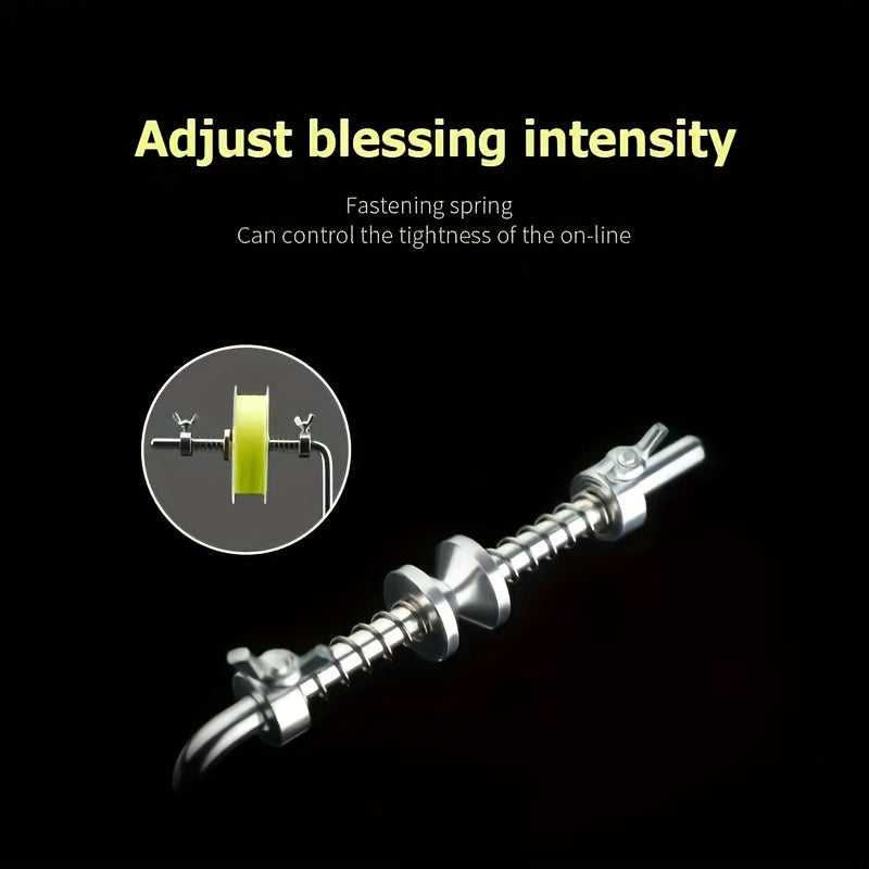 Stainless Steel Fishing Line Spooler Portable Fishing Reel Spooler Line Winder Tool for Spinning Baitcasting Reels Outdoor Fishing Tackle Accessory Easy Line Loading