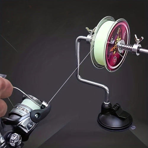 Stainless Steel Fishing Line Spooler Portable Fishing Reel Spooler Line Winder Tool for Spinning Baitcasting Reels Outdoor Fishing Tackle Accessory Easy Line Loading