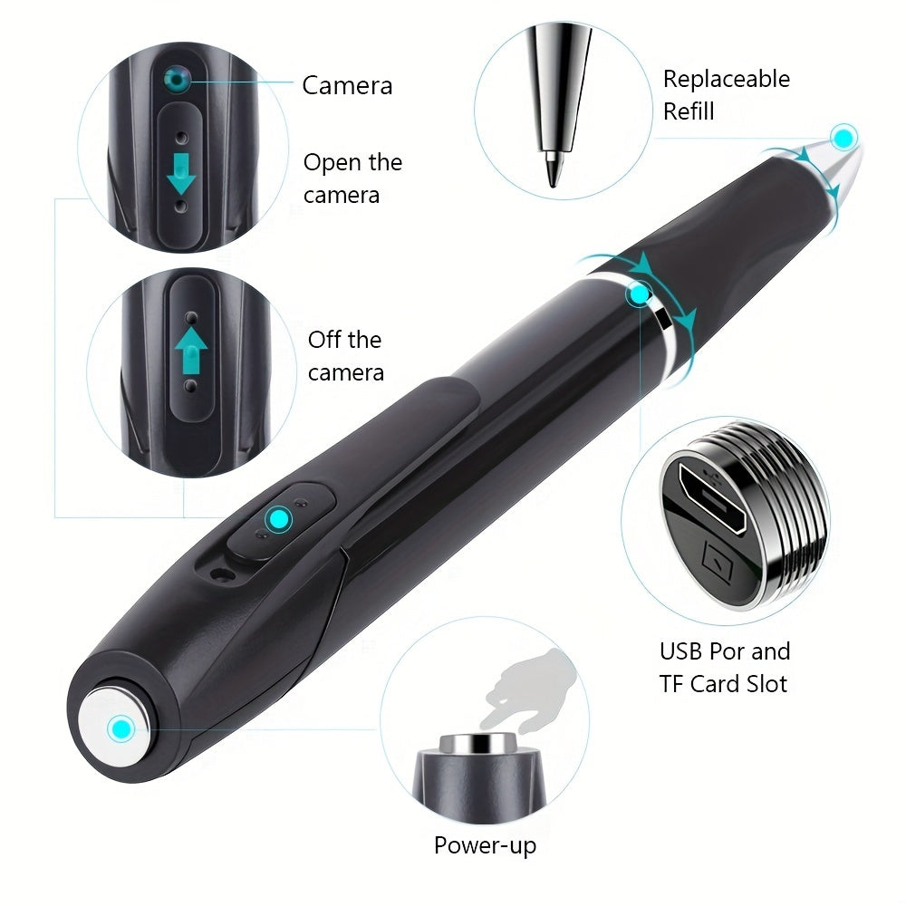 1080P FHD Portable Mini Security Camera – Indoor & Outdoor Surveillance, Body Camera Recording, Small Compact Cam for Lectures, Class, Office & Business Meetings, Optional 32GB or 64GB Card