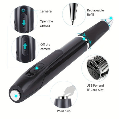 1080P FHD Portable Mini Security Camera – Indoor & Outdoor Surveillance, Body Camera Recording, Small Compact Cam for Lectures, Class, Office & Business Meetings, Optional 32GB or 64GB Card