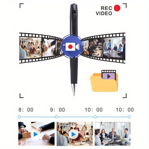 1080P FHD Portable Mini Security Camera – Indoor & Outdoor Surveillance, Body Camera Recording, Small Compact Cam for Lectures, Class, Office & Business Meetings, Optional 32GB or 64GB Card