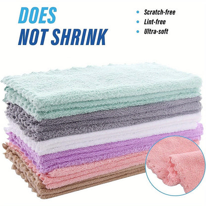 40-Pack Cleaning Cloths Soft Absorbent Household Rags 9.4x9.4 Inch | Multi-Purpose Square Towels Kitchen Bathroom Car Cleaning | Reusable Washable Random Colors | Bulk Value Pack | Gift for Mom