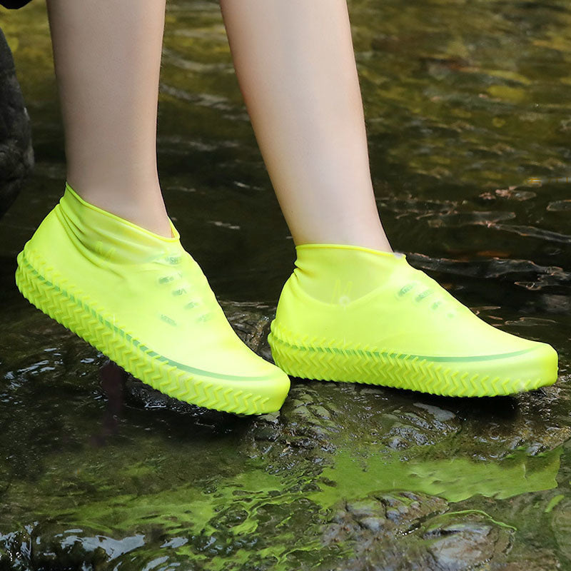 Reusable Latex Rain Boot Shoe Covers Waterproof Overshoes for Men Women & Kids – 5 Pairs Mixed Colors, One Size Fits All (EU 34-45), Durable Non-Slip Rain Protection for Outdoor Use