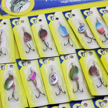 30pcs Metal Spinnerbait Fishing Lures for Bass, Trout, Pike & Salmon – Assorted Vibrant Colors with Sturdy Metal Hooks for Freshwater & Saltwater Outdoor Fishing Tackle Set