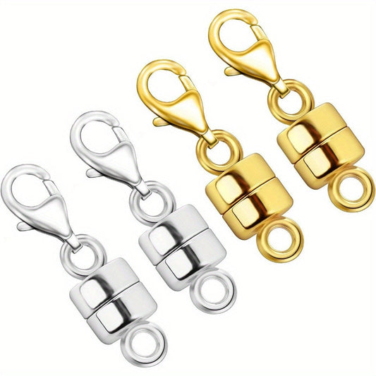 Magnetic Necklace Clasps and Closures with Lobster Clasp Converters – Gold and Silver Jewelry Findings for Bracelets Necklaces and Chains – Available in 2 6 7 8 9 16 and 18 Piece Sets