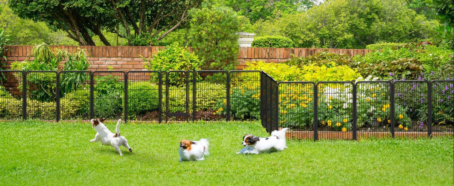Portable Dog Playpen 8/16 Panels Heavy Duty Pet Exercise Pen for Large Medium Small Dogs Indoor Outdoor Use RV Camping Garden Yard Puppy Rabbit Animal Pen
