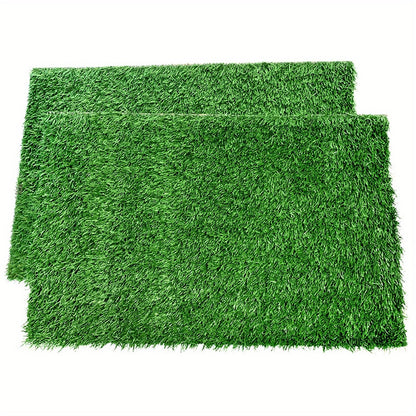 2-Pack Washable Dog Potty Training Mat Reusable Artificial Grass Pad with Odor Control for Puppies and Adult Dogs Indoor Outdoor Housebreaking and Travel Pet Waste Solution