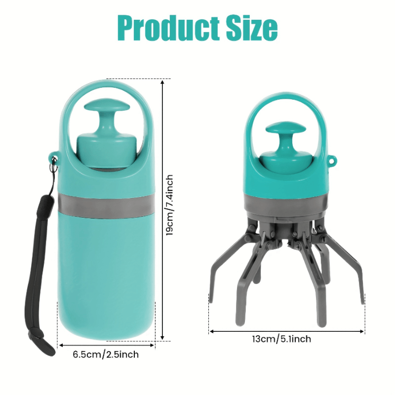 Dog Poop Scooper with Drawstring Bag – Portable EVA Pet Waste Picker, Scoop & Dispense, Lightweight Sanitary Outdoor Pooper Scooper for Dogs, No Battery, Easy Carry