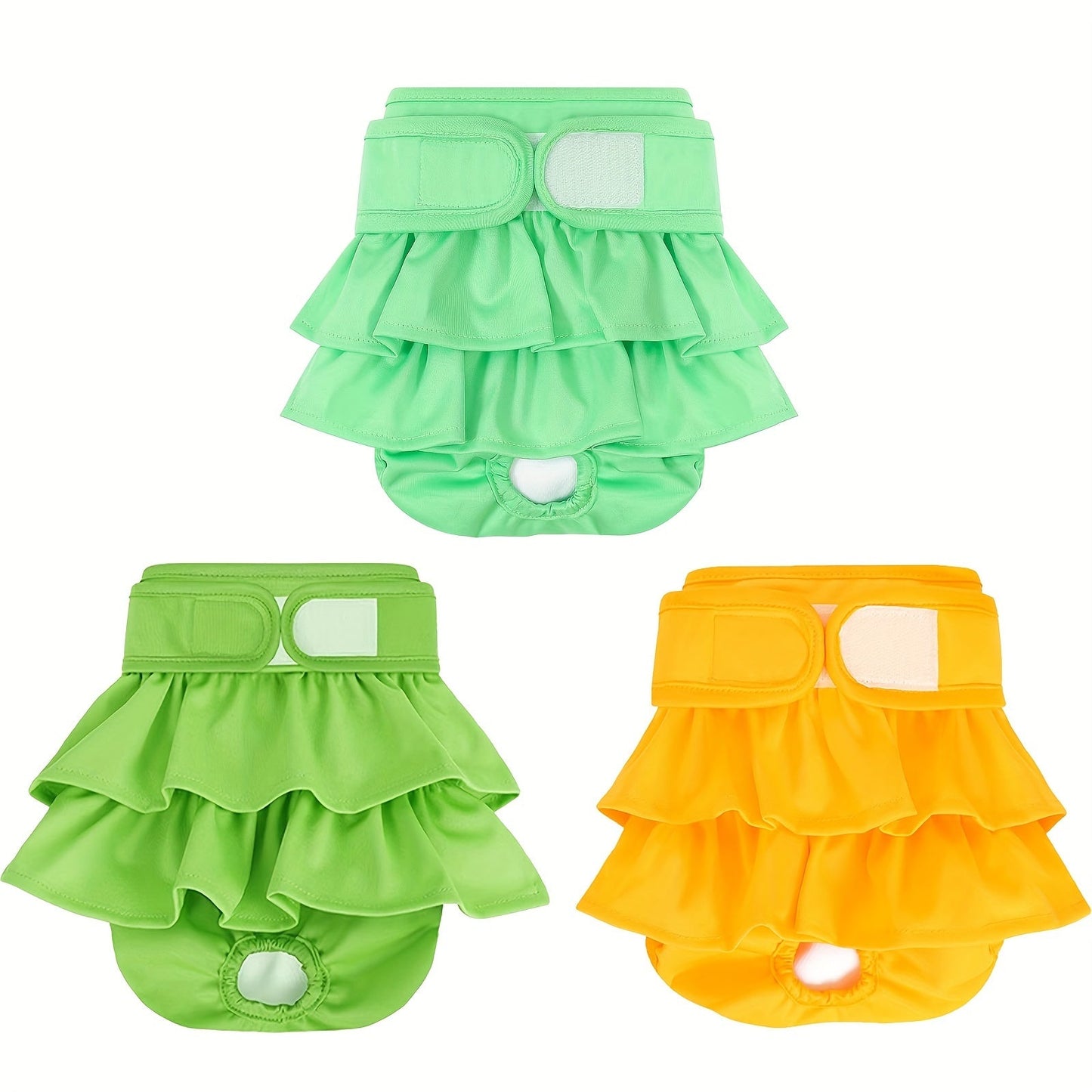 Washable Female Dog Diapers 3 Pack Reusable Highly Absorbent – Dog Period Panties for Female Dogs in Heat Incontinence & Puppy Training XS to L