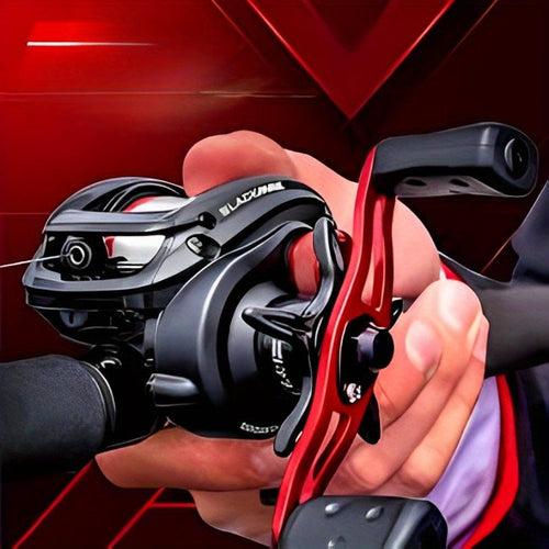 Baitcast Fishing Reel Classic Pro Speed Spool SLP – Low Profile Baitcaster, Left & Right Hand, Smooth Drag System, Black & Gold or Black & Red, Freshwater Bass Fishing
