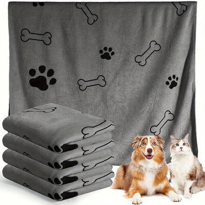 Large Pet Bath Towel for Dogs & Cats, 40x24 Inch Super Absorbent Quick Dry Microfiber Dog Towel, Soft Drying Blanket for Bathing, Grooming & Beach – Pet Supplies Gift